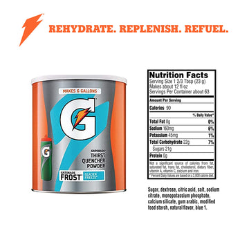 Gatorade Thirst Quencher Powder, Glacier Freeze, 51Oz Powder (Pack Of 3)