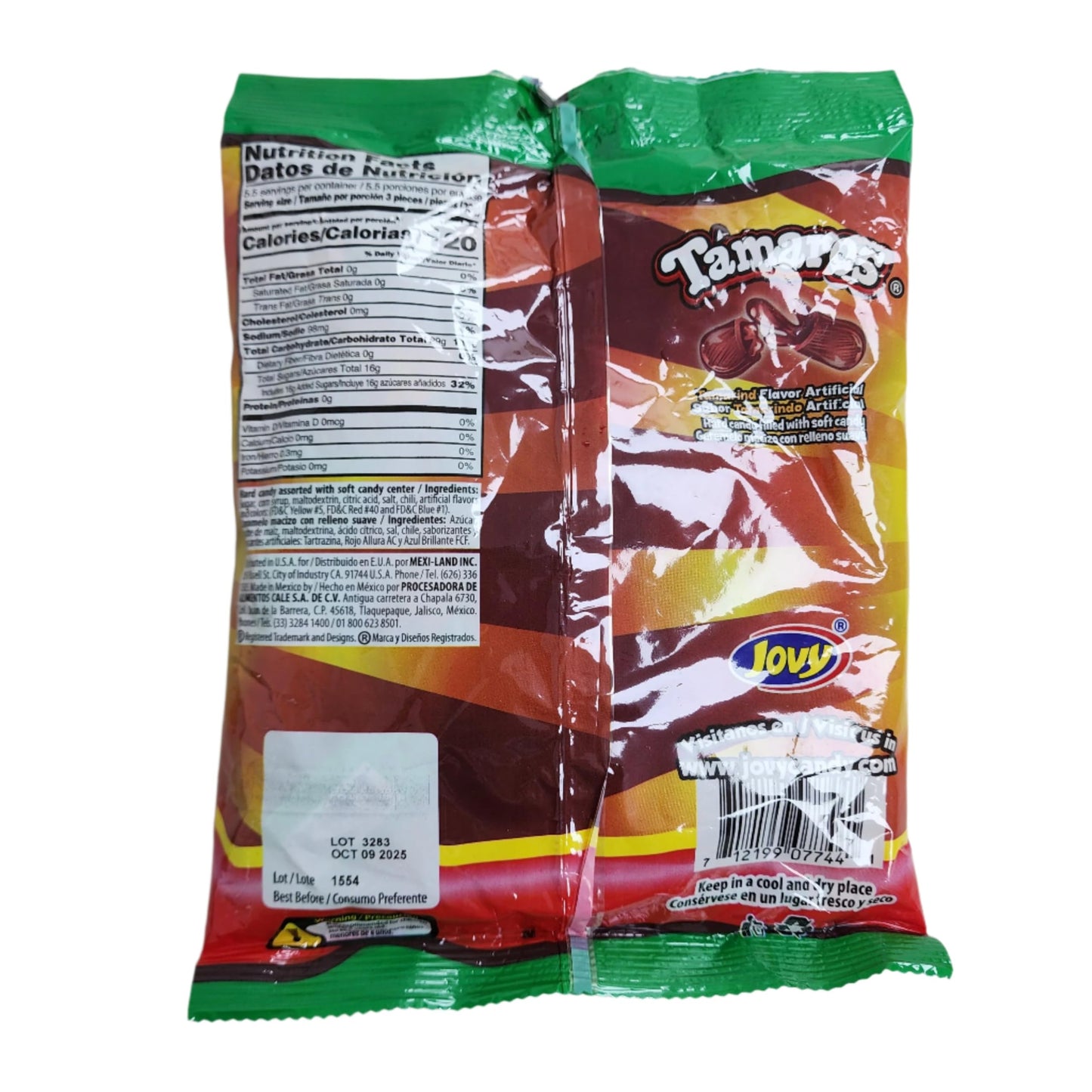 Jovy Tamaros Tamarind Flavored Candy | 6oz Bag | Mexican Candy