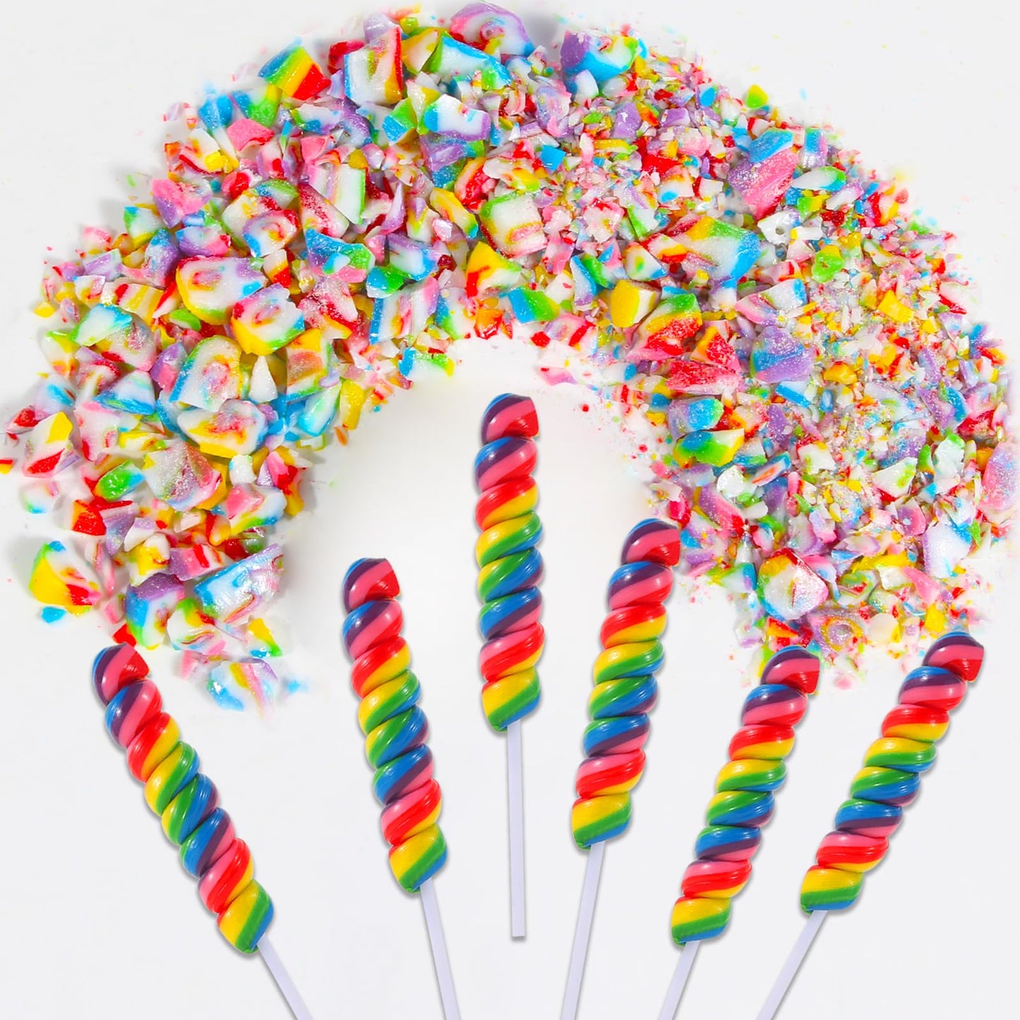 Big Size! 12 Pack Twisty Lollipop, Rainbow Twist And Swirl Lollipops Individually Wrapped Bulk, Kid'S Lollipops Candy For Birthd
