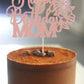Ahaoray Happy Birthday Mom Cake Topper - Rose Gold Glitter Flower Mother'S Birthday Cake Decoration Supply - Birthday Party Deco
