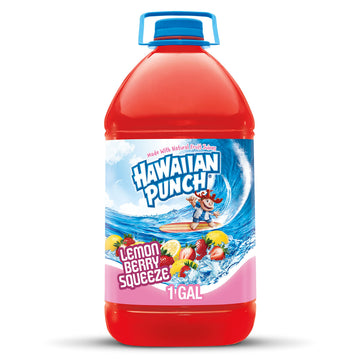 HAWAIIAN PUNCH Fruit Juice Drink, Caffeine-free, 1 Gal (Pack of 4), Lemon Berry Squeeze, Gluten-free, Excellent Source of Vitamin C