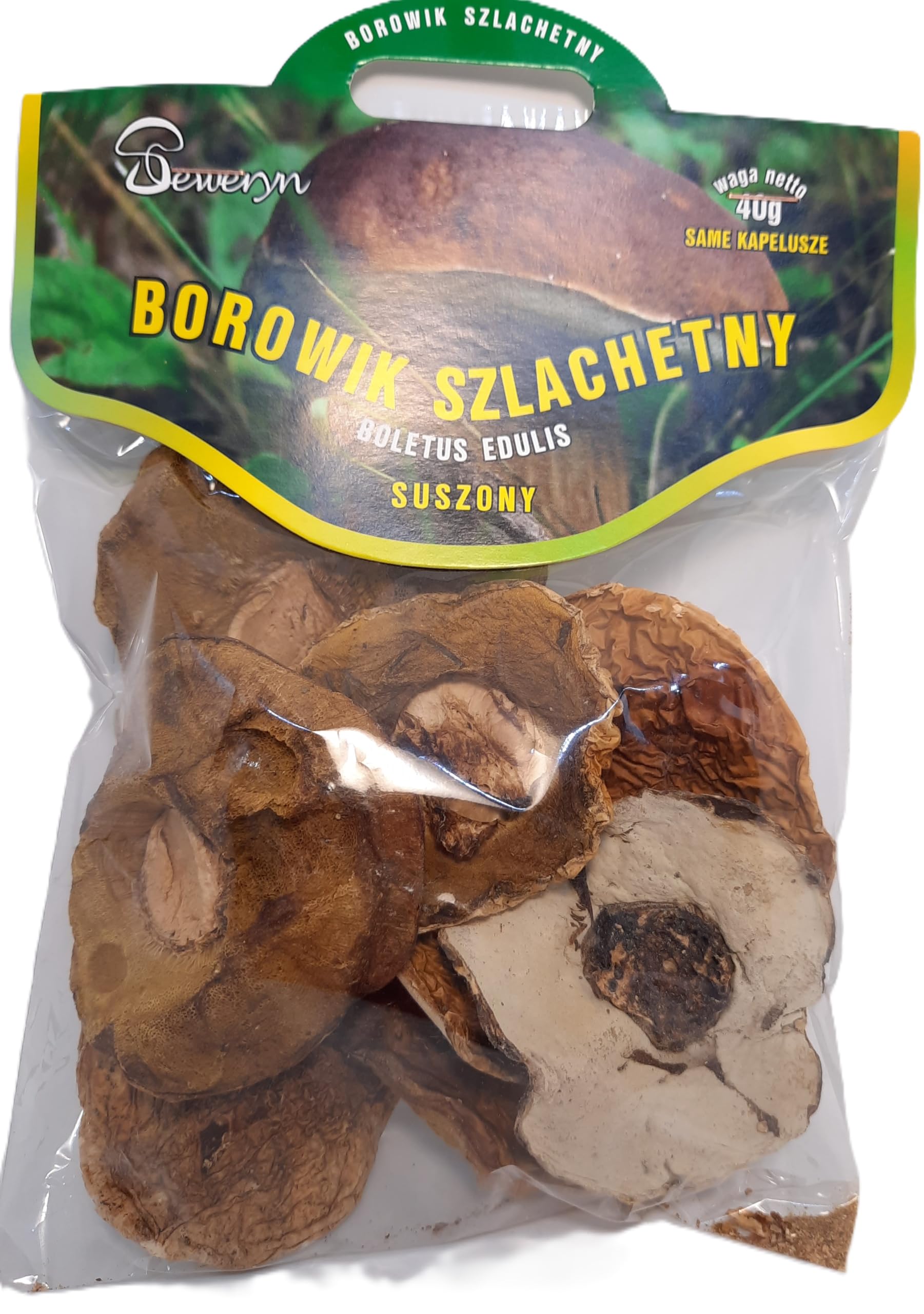 Seweryn Dried Mushrooms Porcini Borowik Szlashetny Whole Caps 40 gr / 1.41 OZ from Poland