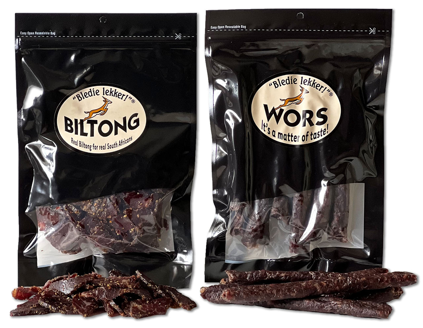 Bledie Lekker Biltong Droewors Bundle (8Oz + 8Oz) Real South African Style