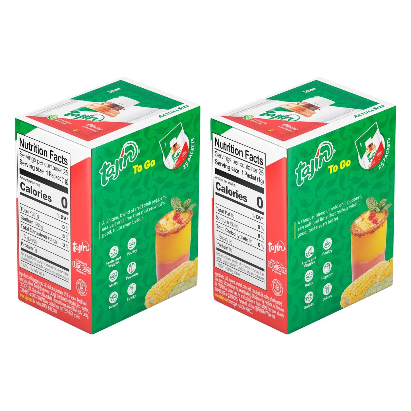 Tajin Cl  sico Chile Lime Seasoning To-Go Packets (Pack of 2)