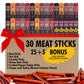 Jerky.Com 30-Pack Jerky Variety Pack Meat Sticks - Low Carb, High Protein Snacks | Keto Friendly, Gluten Free | Bonus Includes Limited Availability Flavor | Turkey, Ham, Pork & Beef Sticks | Jerky Gifts For Men & Women