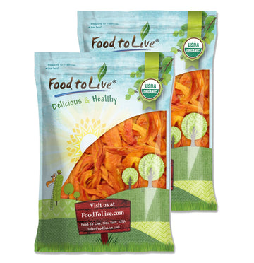 Food to Live Organic Dried Papaya Spears, 8 Pounds Kosher, Unsulfured, Unsweetened, Vegan, Bulk