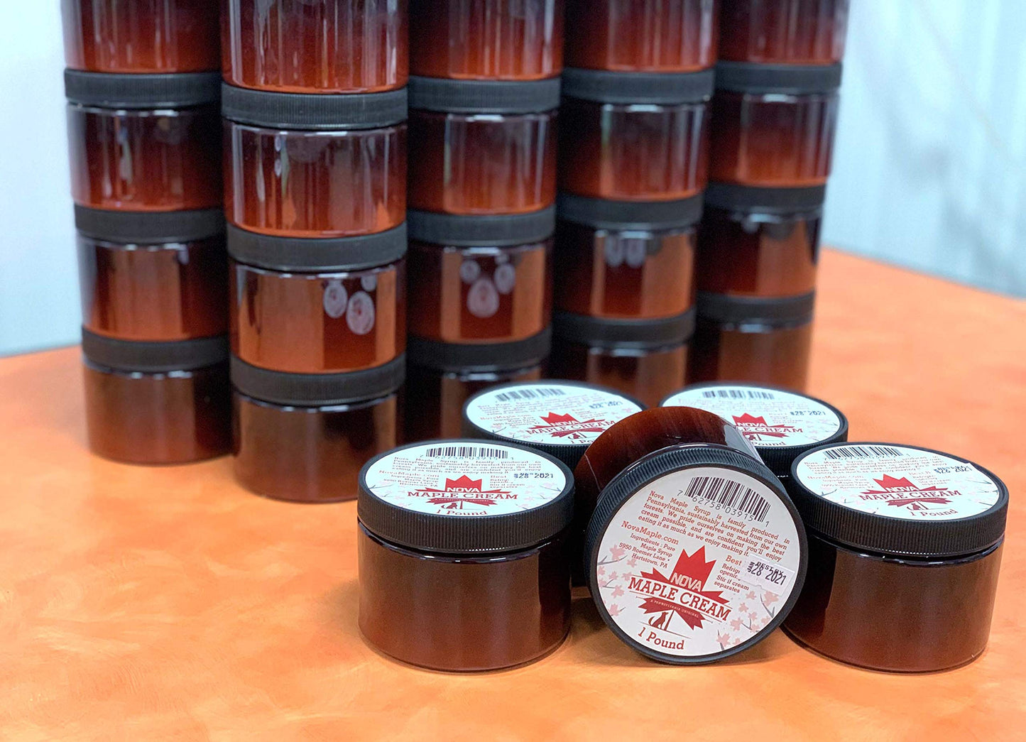 Nova Maple Cream - Pure Grade-A Maple Cream Butter Spread (1/2 Pound)