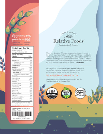 Relative Foods Millet Flour, USDA Organic, Gluten Free, 5 lb