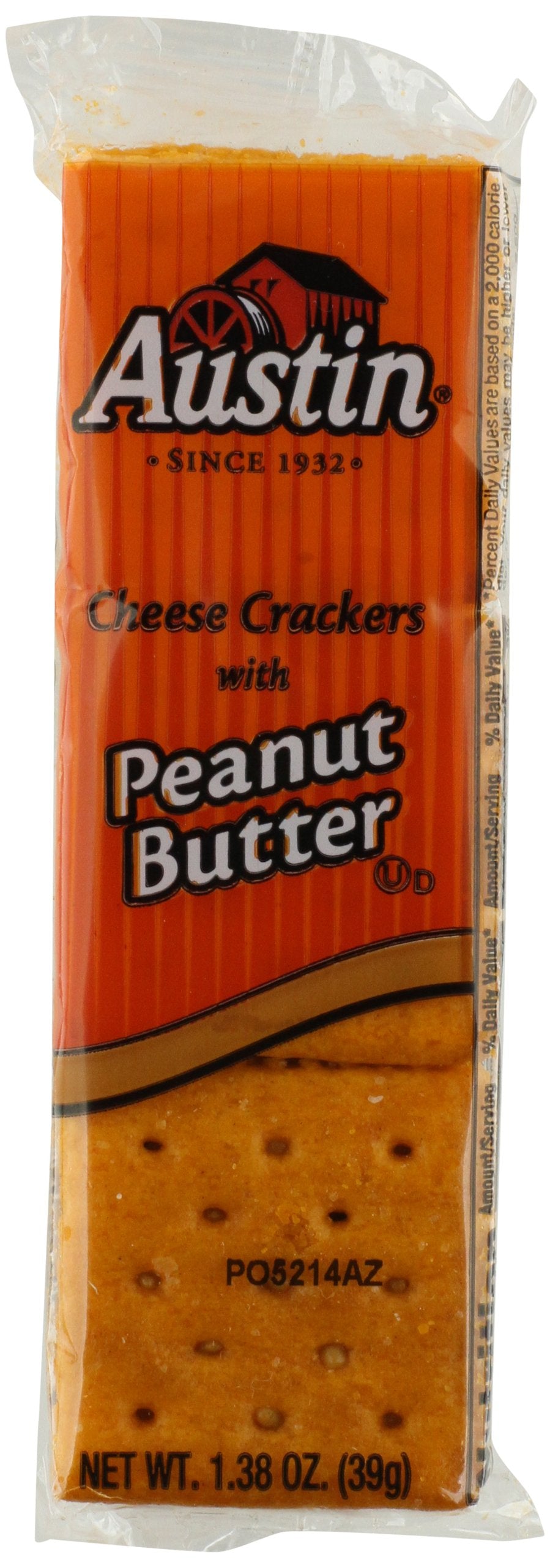 Austin Cheese Crackers With Peanut Butter, 1.38Oz (27 Count)