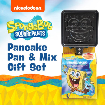 Ten Acre Gifts Spongebob Squarepants Pancake Mix And Pan Gift Set, Easy Instant Baking Mix With Square Frying Pan, 6 Oz