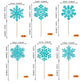 YCTHUNFISH Snowflake Cupcake Toppers, 24 Pack, Glitter Paper Decorations for Winter, Blue