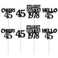 Gyufise 24Pcs Straight Outta 1978 Cupcake Toppers Glitter Forty-five Happy 45th Cupcake Picks Cheers to 45 Years Birthday Cake D