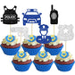 Gyufise 24Pcs Police Cupcake Toppers Glitter Policeman Police Officer Cupcake Picks Police Cake Decorations For Police Emblem Th