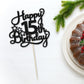 1 Pack Happy 15Th Birthday Cake Topper Black Glitter Mis Quince 15 Cheers To 15 Years Old Birthday Cake Pick For Celebrating 15T