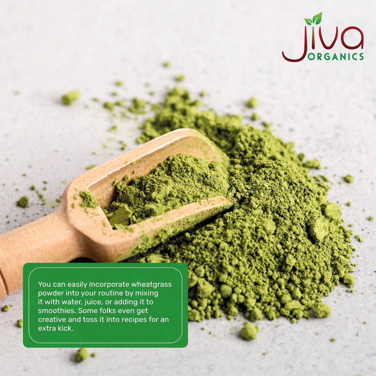 Jiva Organics Wheatgrass Juice Powder - Non-GMO, Vegan, 12 Ounce Bulk Kraft Bag