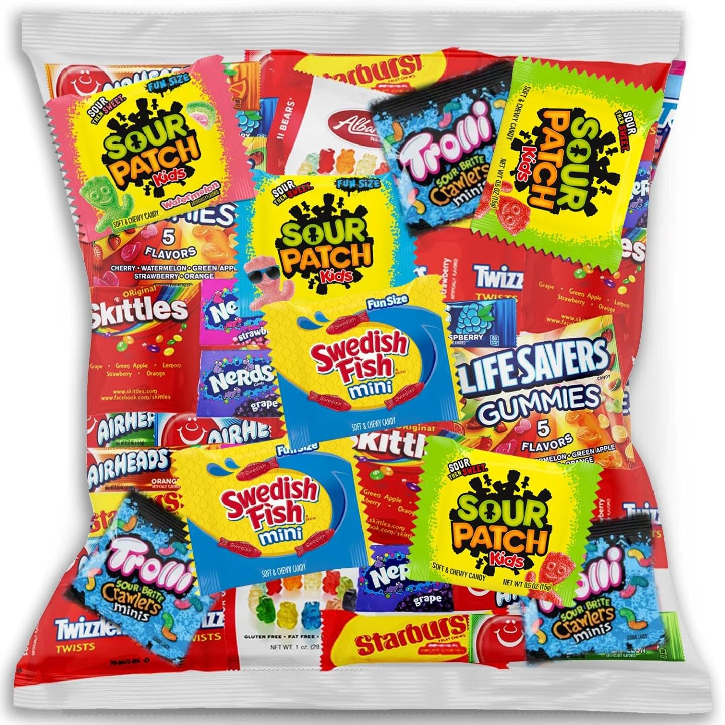 The LakeHouse Assorted Candy Variety Pack - 2 Pounds - Individually Wrapped Fruity, Sour, Gummy, and Chewy