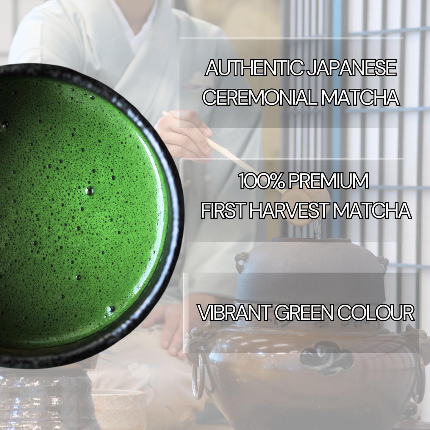 Satoen Authentic Japanese Ceremonial Grade Matcha Powder 3.52Oz (100G) - Matcha Ceremonial Grade Green Tea Powder From Spring Fi