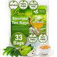 FRESHDRINKUS Soursop Graviola Leaf Tea Bags, 100% Natural, Vegan, 33 Tea Bags