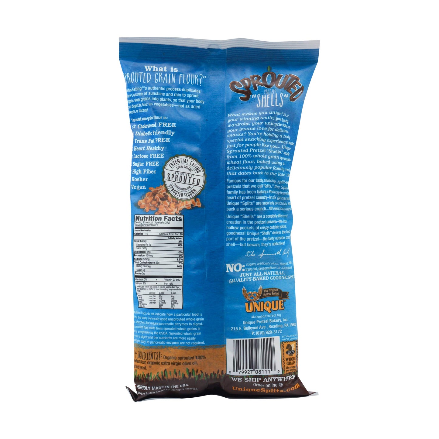 Unique Shell Sprouted whole wheat, 8 oz