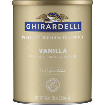 Ghirardelli Vanilla Frappé Mix, 3 lb, Ideal for Blended Beverages, Easy to Use