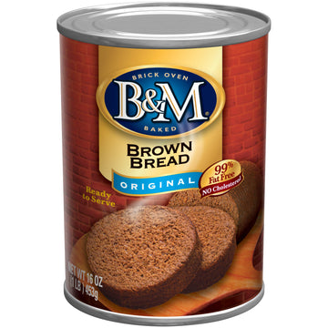 B&M Brown Bread, Original Flavor, 16 Ounce - Pack of 12, Deliciously Soft and Nutritious, Perfect for Sandwiches and Toast