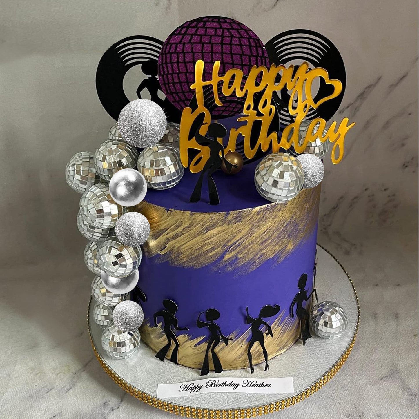 Disco Balls Cake Toppers Mirror Balls With Boho Stars Cake Decorations For 70S 80S Disco Dance Party Saturday Night Fever Suppli