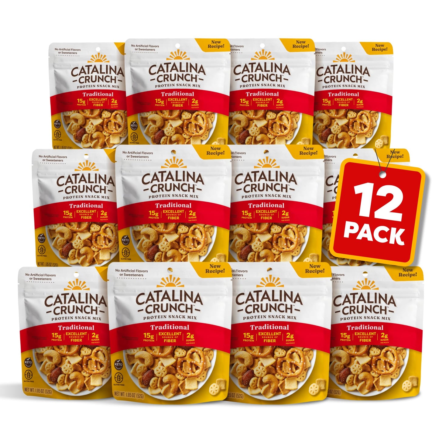 Catalina Crunch Protein Grab & Go Snack Mix | 15g Protein, 2g Sugar per Pouch | Good Source of Fiber, Keto, Gluten Free | Tradit