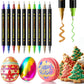 Jewem Edible Markers for Cookie Decorating, 10Pcs Upgrade Grade Metallic Markers Gold Shimmering Pens, Double Sided Tip Food Col