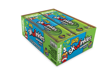 Lucas Salsagheti Green Apple Flavored Sour Strips With Sauce, King Size 2.4 Oz - 6 Pieces Pack For Treats, Snack, Parties, Piñatas