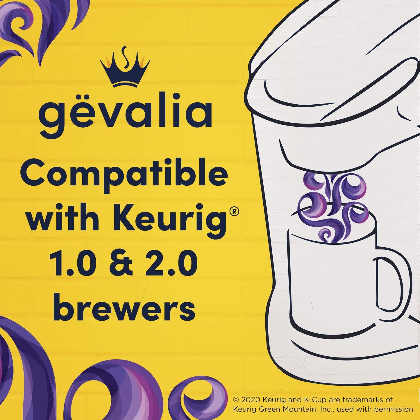 Gevalia Majestic Roast Bold Dark Roast K Cup Coffee Pods (72 Ct Pack, 6 Boxes Of 12 Pods)