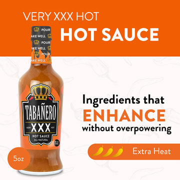 Tabanero Gourmet Hot Sauce, All Natural, Gluten Free, Vegan, Very Hot, 5 oz Bottle