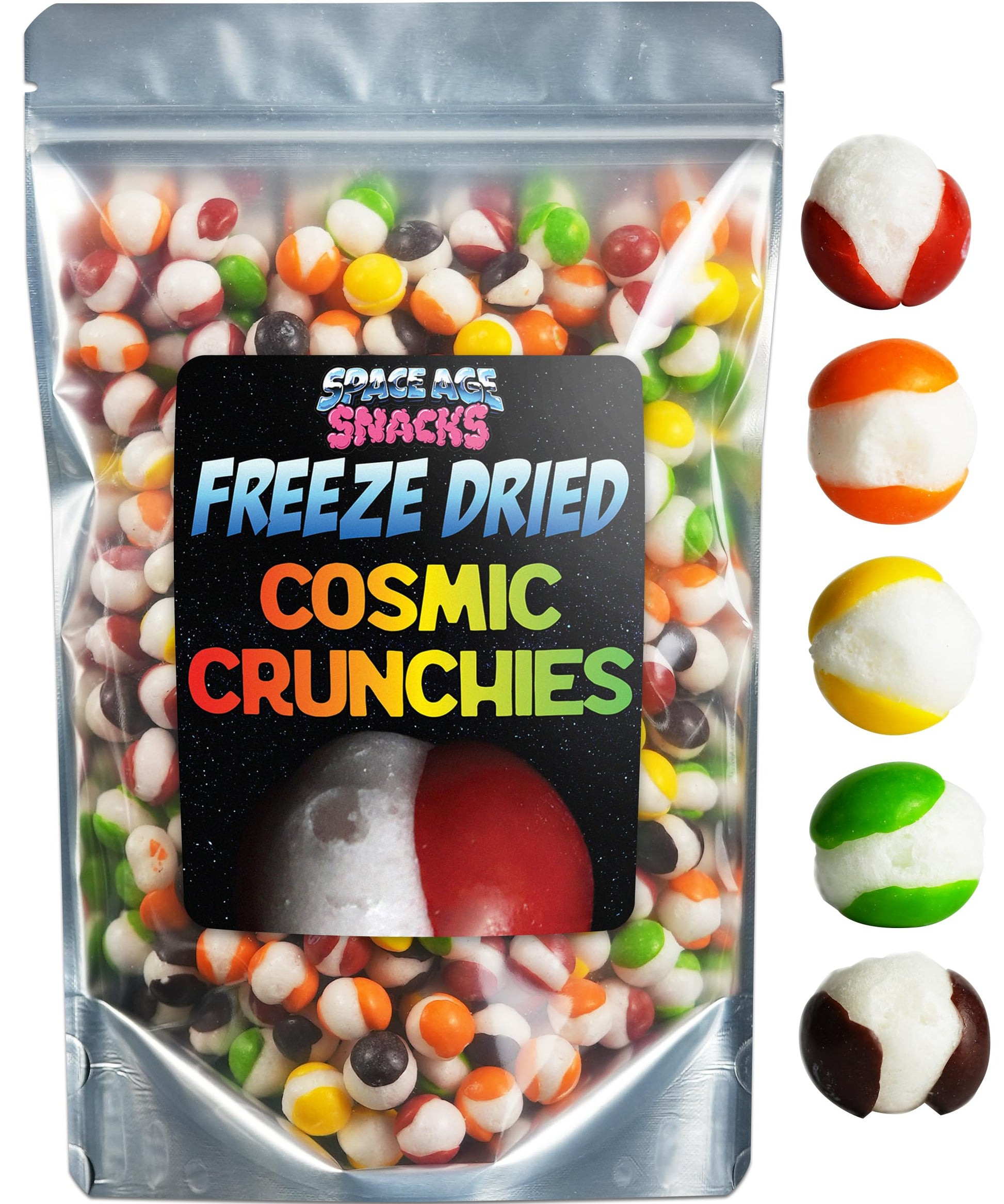 Space Age Snacks Premium Freeze Dried Candy - Cosmic Crunchies - 16 Ounce - Mixed Colors