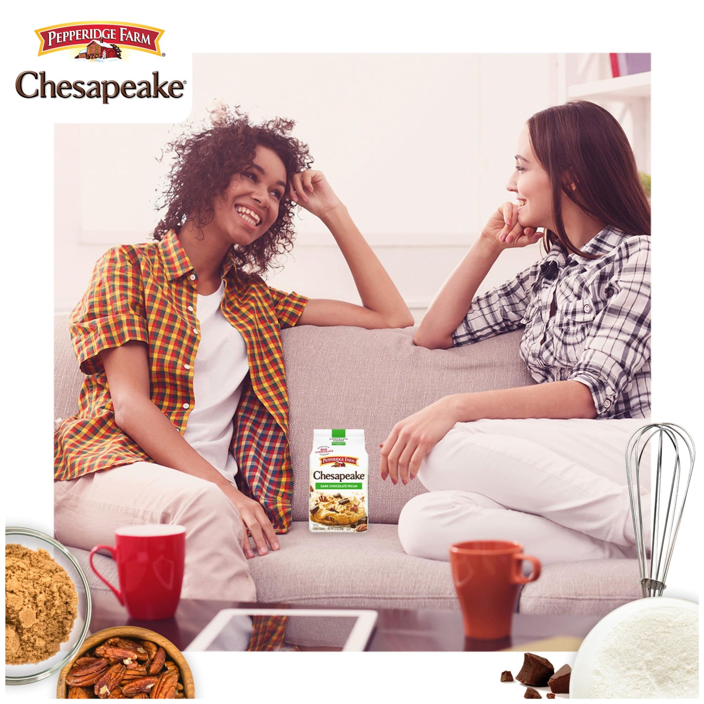 Pepperidge Farm Chesapeake Crispy Dark Chocolate Pecan Cookies, 7.2 Oz Bag (8 Cookies)