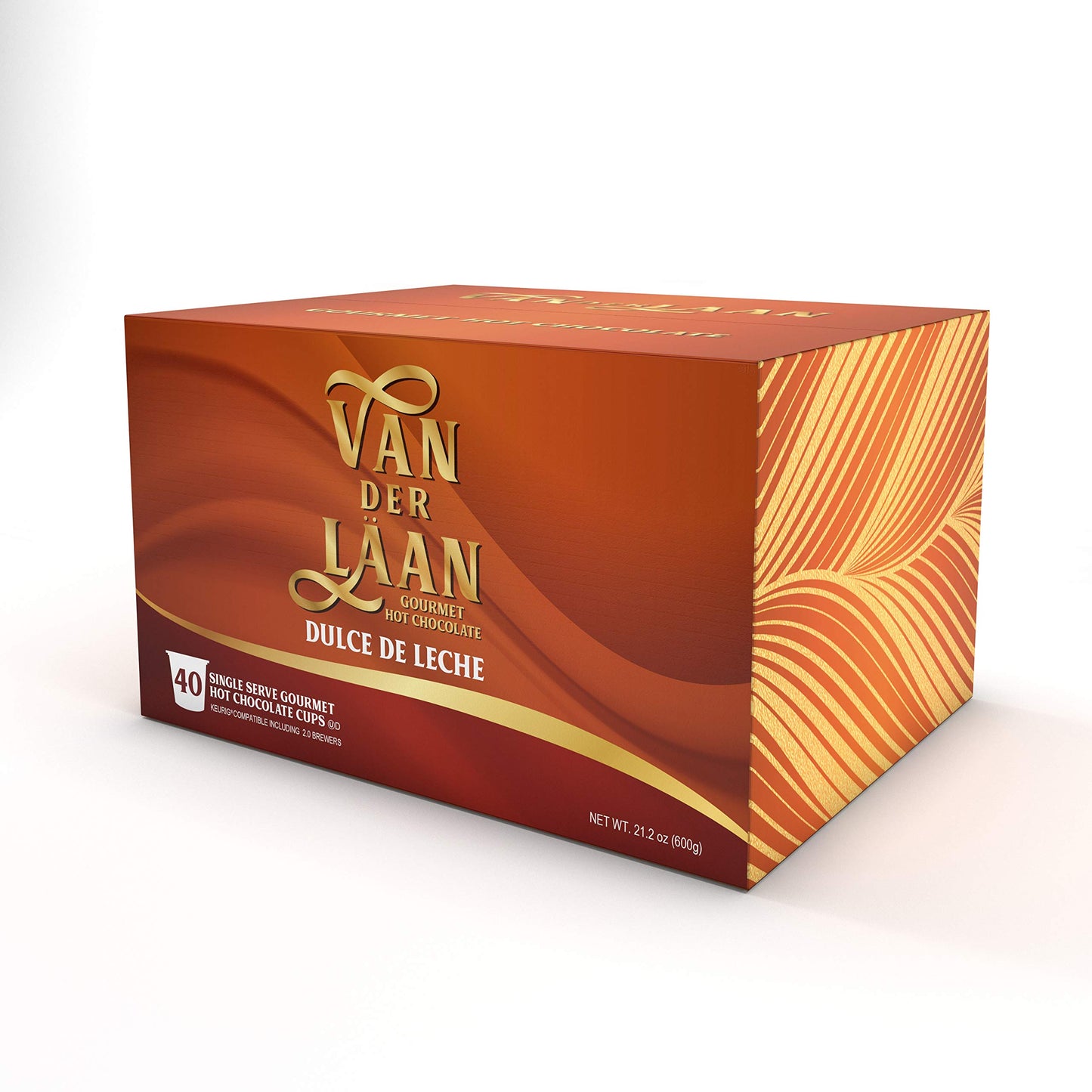 Van Der Laan Chocolate Hot Cocoa Pods, Dulce De Leche, 40 Count, Compatible with K Cup malt-inspired
