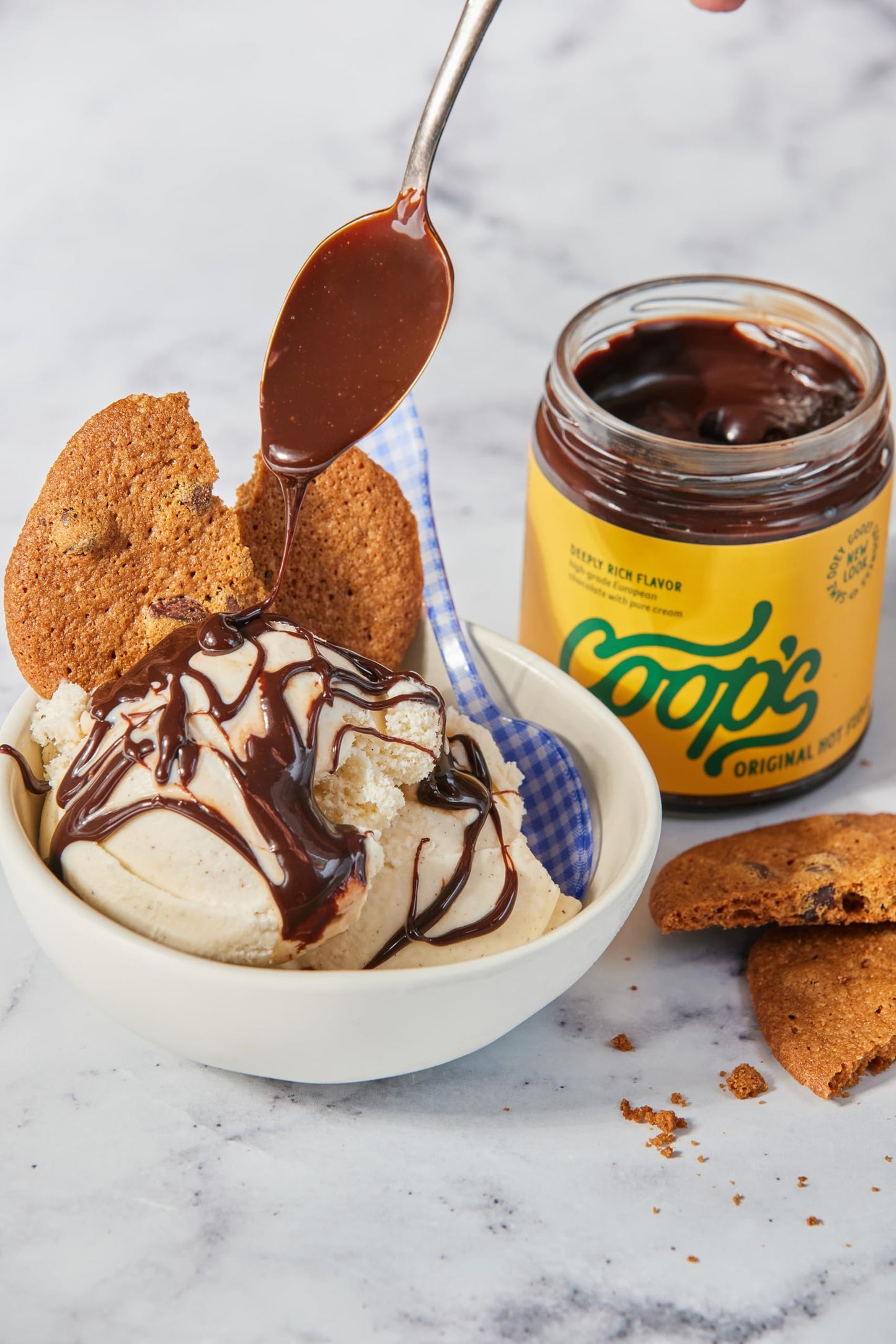 Coops Original Hot Fudge: Gourmet, All Natural, Handcrafted, Gluten Free, Non-GMO, Chocolate Ice Cream Toppings, Sundae, Desser