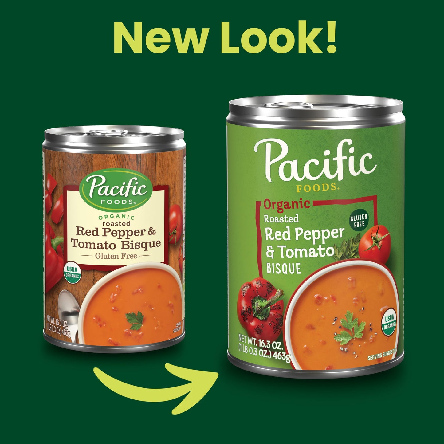 Pacific Foods Organic Roasted Red Pepper And Tomato Bisque Soup, 16.3 Oz Can (12 Pack)