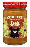Crofters Peach Organic Premium Spread, 16.5 Oz, 100% Organic, Sweet Fruit Spread