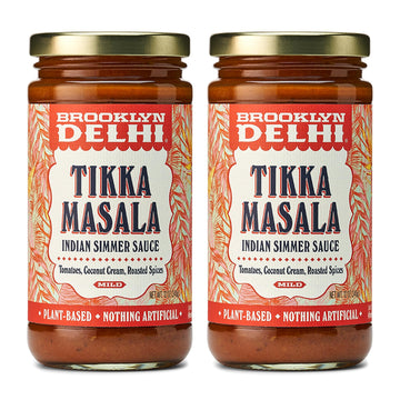Brooklyn Delhi Tikka Masala - 2pk - Indian Simmer Sauce - Tangy Tomatoes, Luscious Coconut Cream, Roasted Spices - 12oz - Mild E