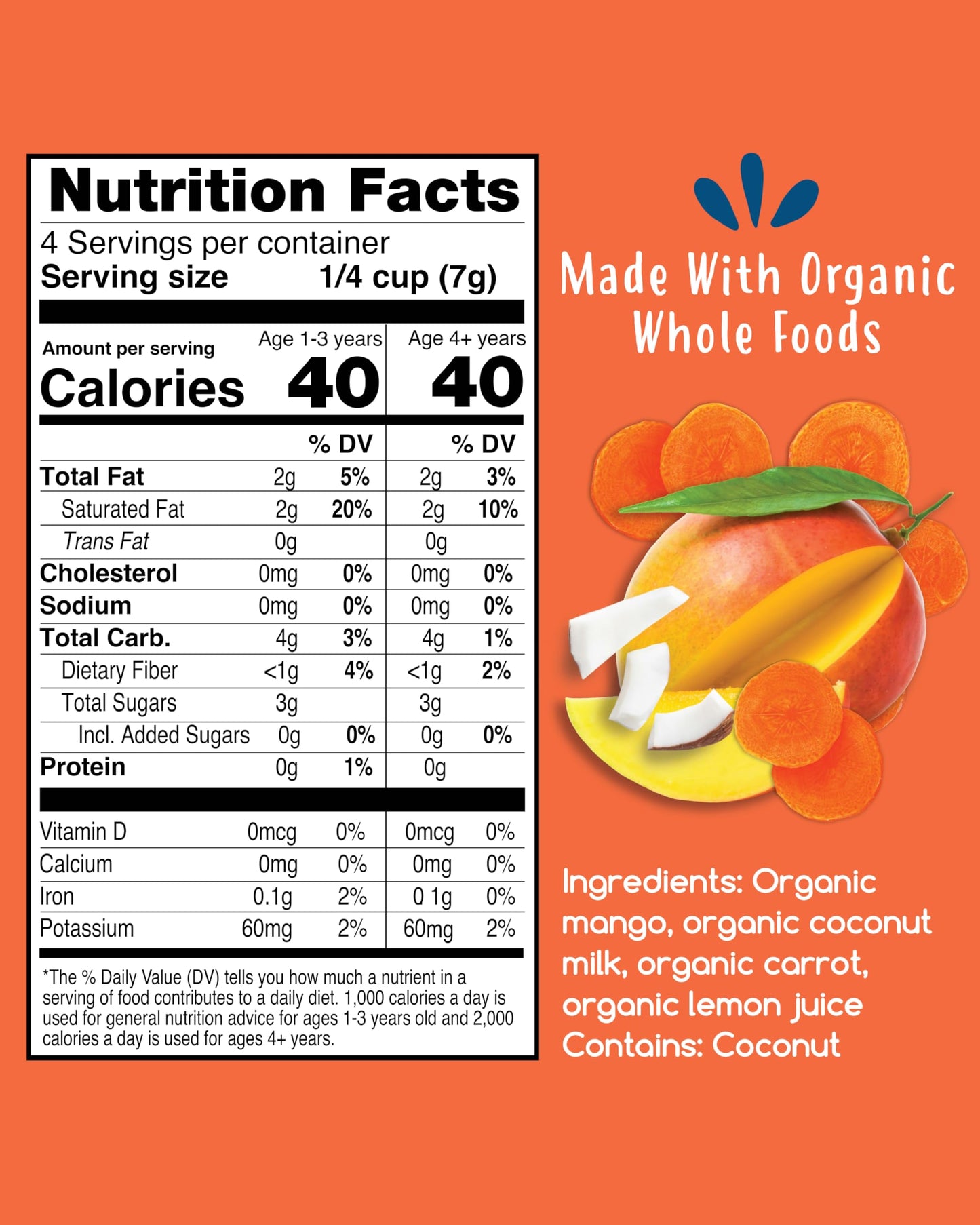 Amara Smoothie Melts - Mango Carrot - Baby Snacks Made With Fruits And Vegetables - Healthy Toddler Snacks For Your Kids Lunch B