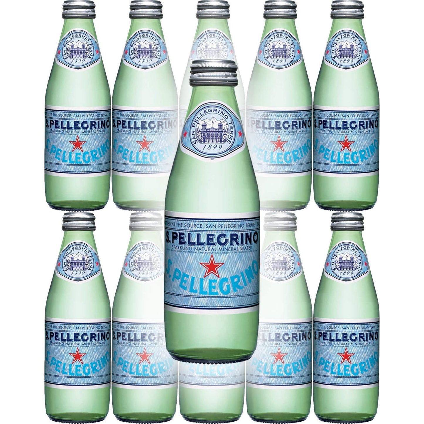 San Pellegrino Sparkling Natural Mineral Water, 8.45Oz Glass Bottle (Pack Of 10)