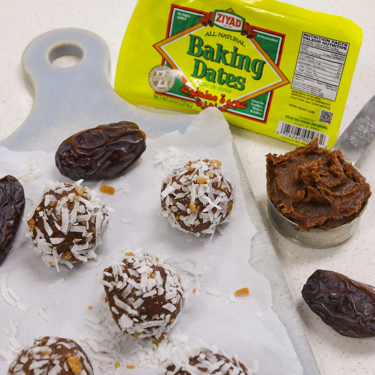 Ziyad Pure Date Paste, No Added Sugar, Spread, Ideal For Baking, Pantry, High Fiber, No Fat, No Preservatives 13Oz (Pack Of 6)