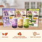 Hello Kitty Instant Boba Milk Tea Variety Kit, Brown Sugar, Taro, Match Flavor, With Taiwan Tapioca Pearls, Paper Straws Include