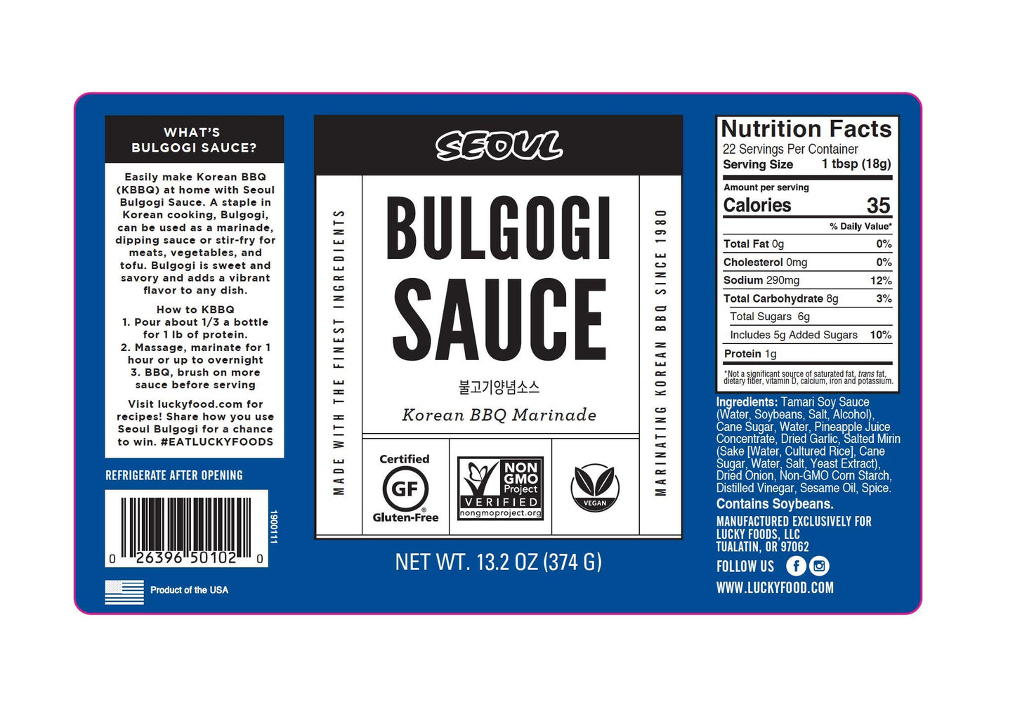 SEOUL BULGGI BBQ SCE VGN ( 6 X 13.2 OZ   )