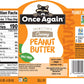 Once Again Natural, Crunchy Peanut Butter, 9lb Bucket (same as 9 jars)- Salt Free, Unsweetened - Gluten Free Certified, Vegan, K