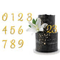 Acrylic Number Cake Topper Diy Cupcake Toppers With 0-9 Numbers Mirrored Gold Picks For Wedding Cake Decorations Happy Birthday