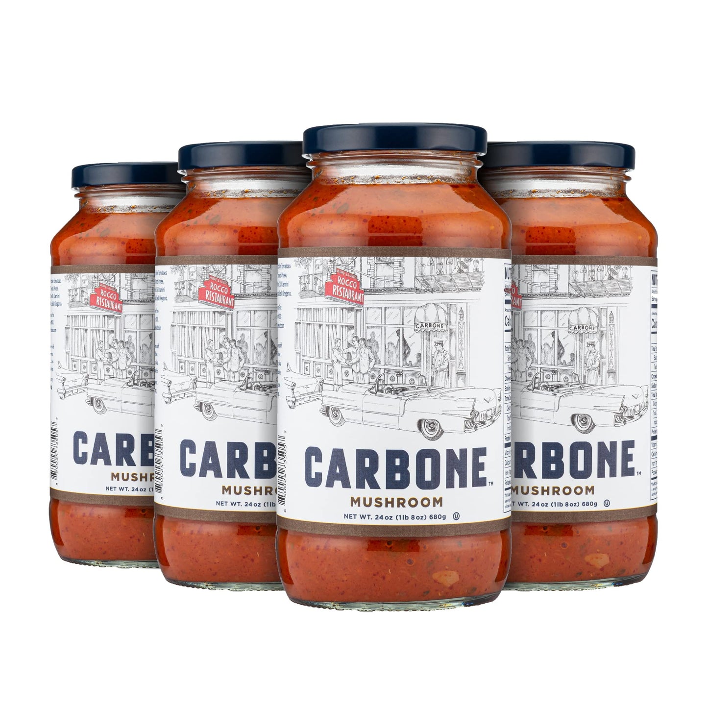 Carbone Mushroom Marinara Pasta Sauce | Tomato Sauce Made With Fresh & All-Natural Ingredients | Non Gmo, Vegan, Gluten Free, Lo