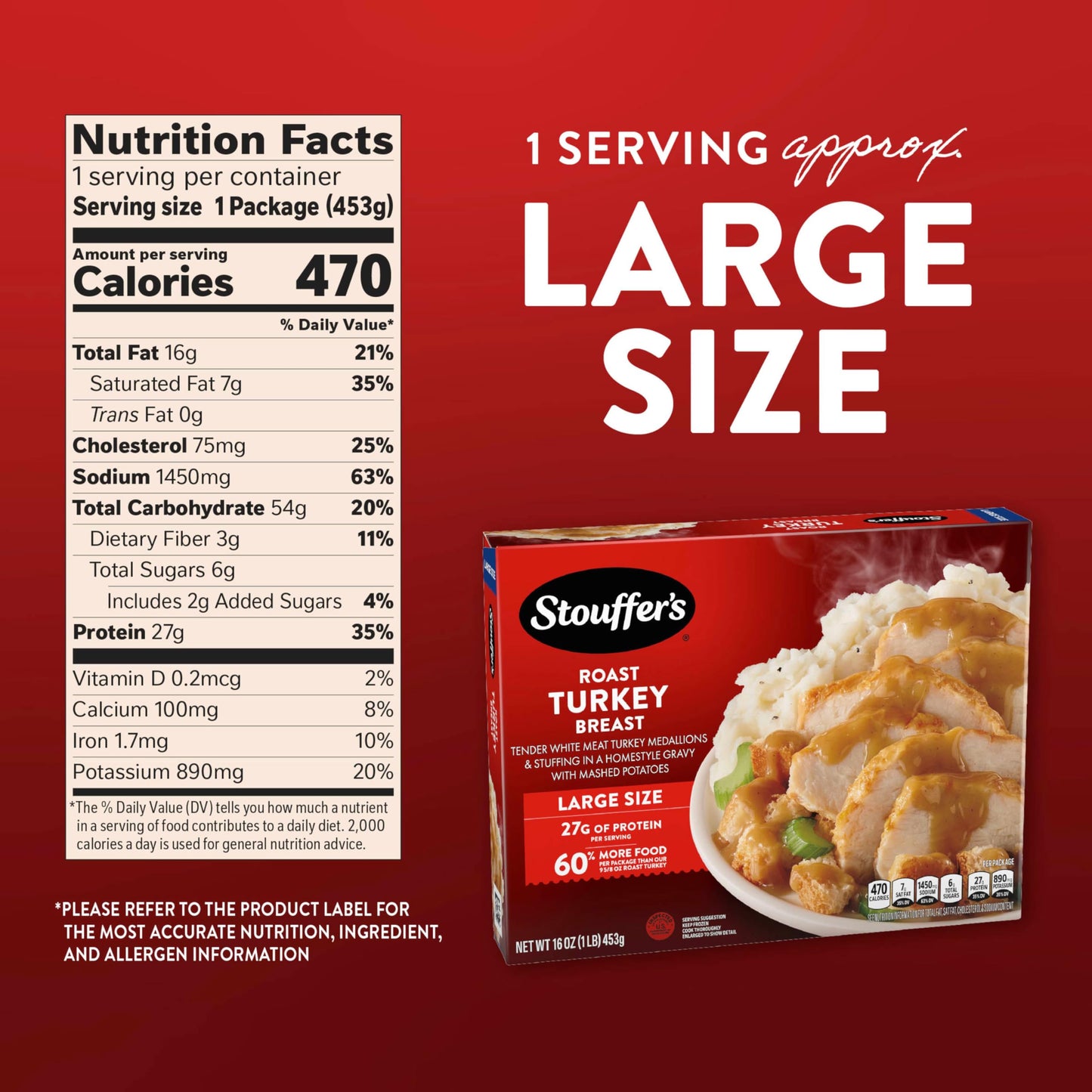 Stouffers Roast Turkey Dinner Frozen Meal