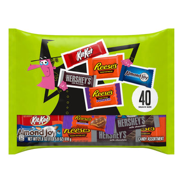 Hershey Assorted Chocolate Flavored Snack Size  Halloween Candy Bag  21.8 oz (40 Pieces)