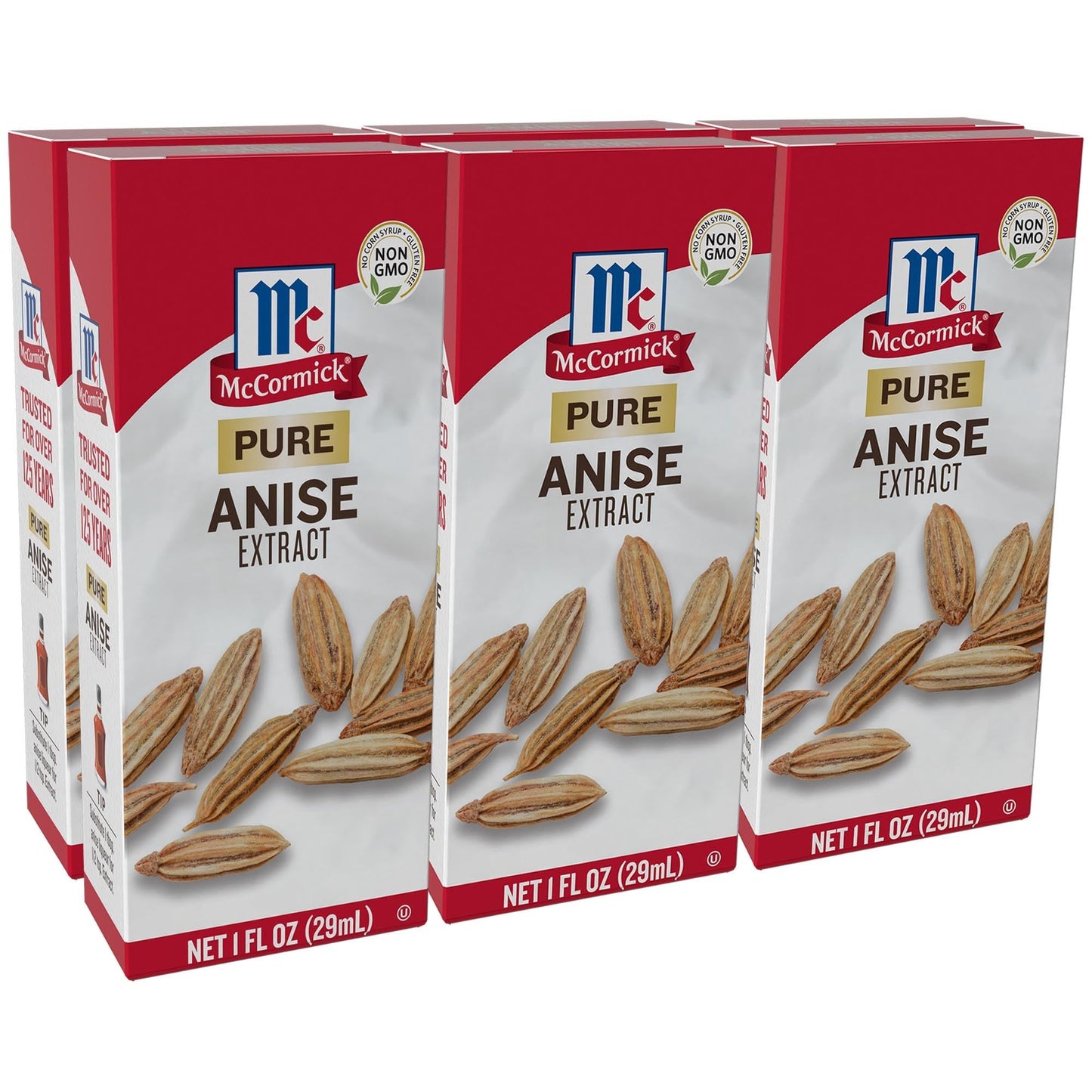 McCormick Pure Anise Extract, 1 fl oz, Pack of 6, Flavoring for Baking and Cooking