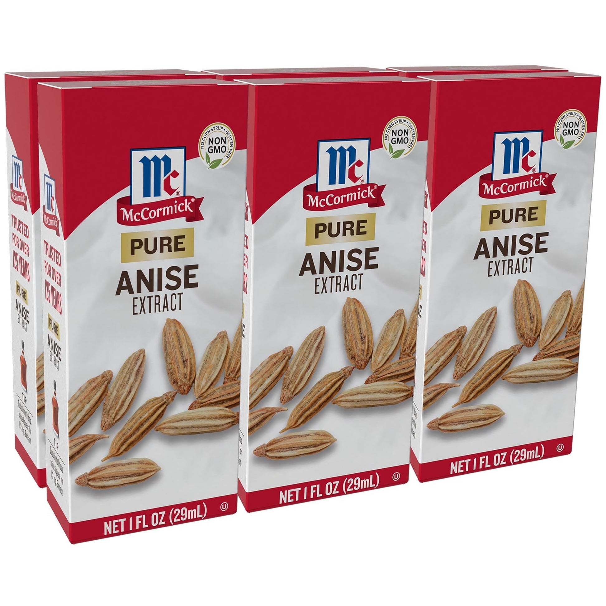 McCormick Pure Anise Extract, 1 fl oz, Pack of 6, Flavoring for Baking and Cooking